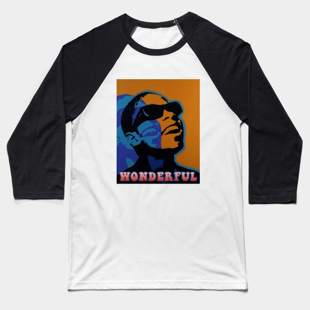 Stevie Wonder Baseball T-Shirt by NotoriousMedia